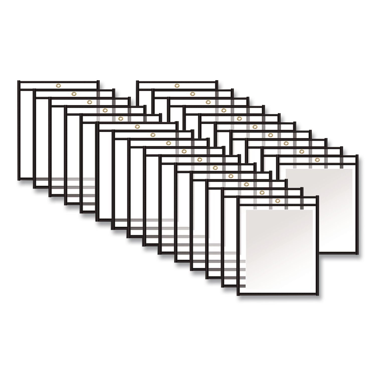 Shop Ticket Holders, Stitched, Both Sides Clear, 50 Sheets, 8.5 x 11, 25/Box