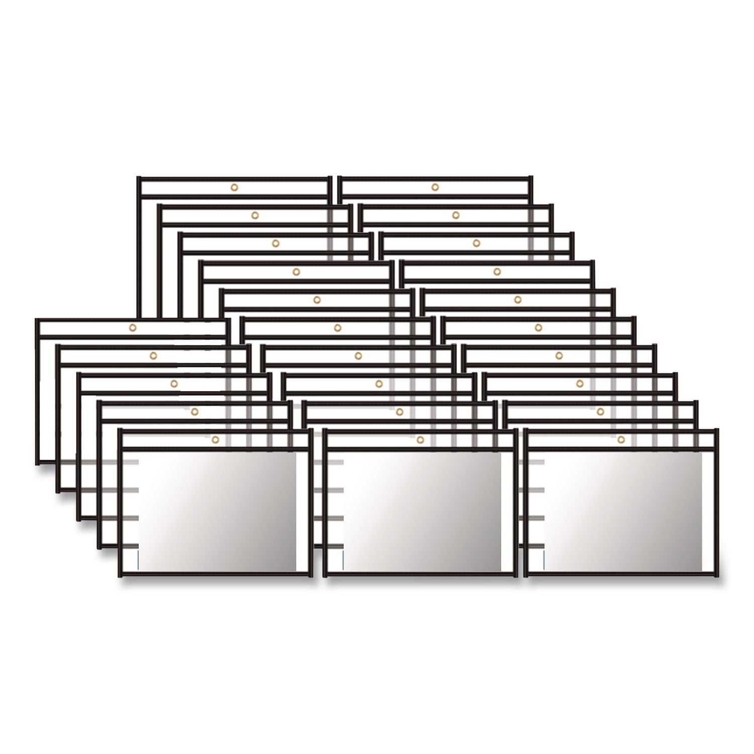 Shop Ticket Holders, Stitched, Both Sides Clear, 75 Sheets, 12 x 9, 25/Box