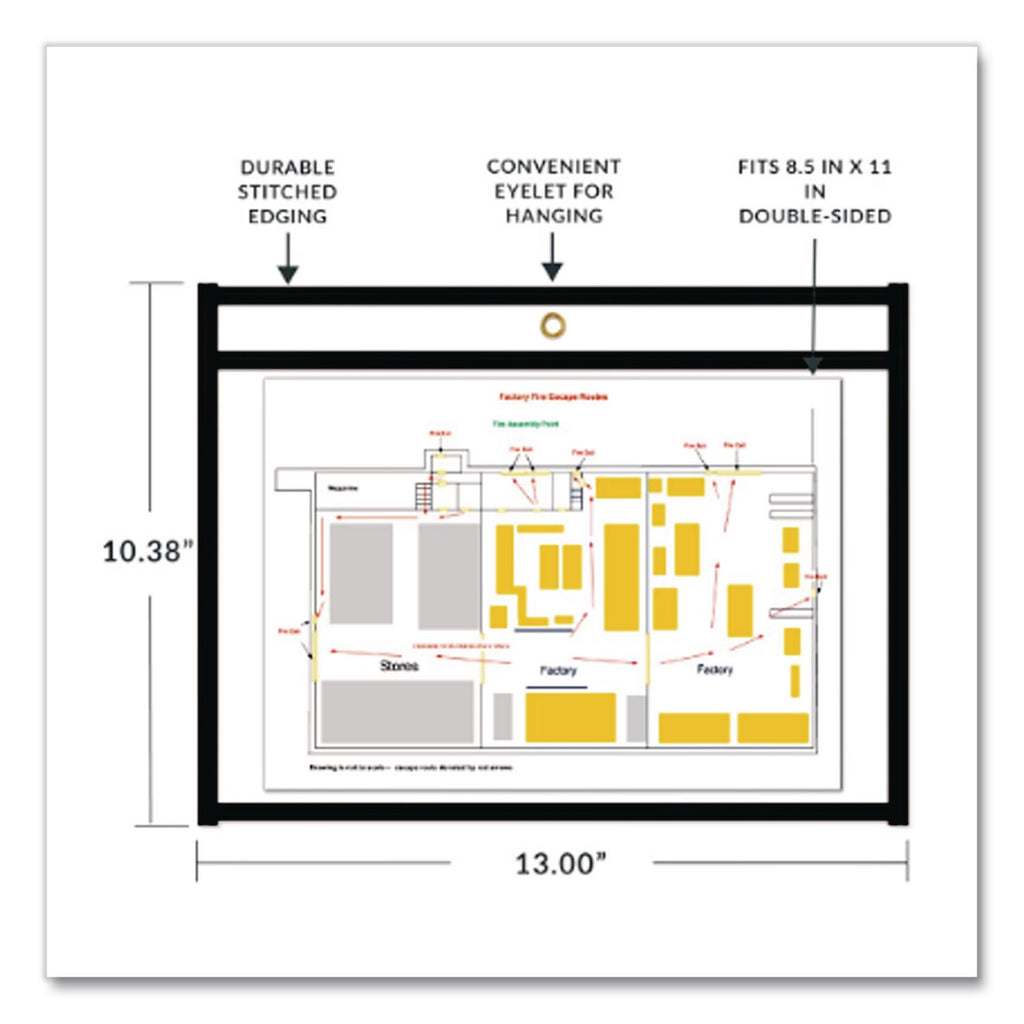 Shop Ticket Holders, Stitched, Both Sides Clear, 75 Sheets, 12 x 9, 25/Box