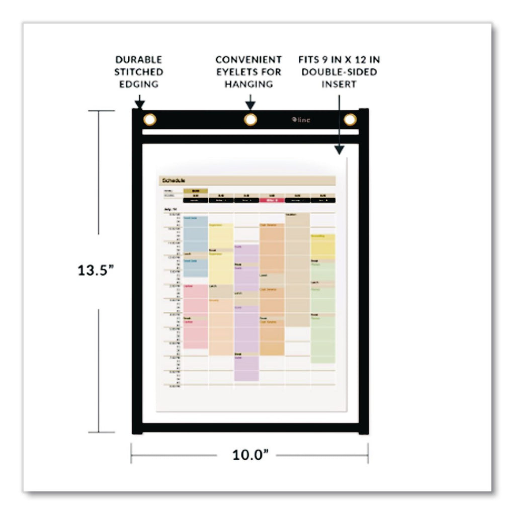 Heavy-Duty Super Heavyweight Plus Stitched Shop Ticket Holders, Clear/Black, 9 x 12, 15/Box