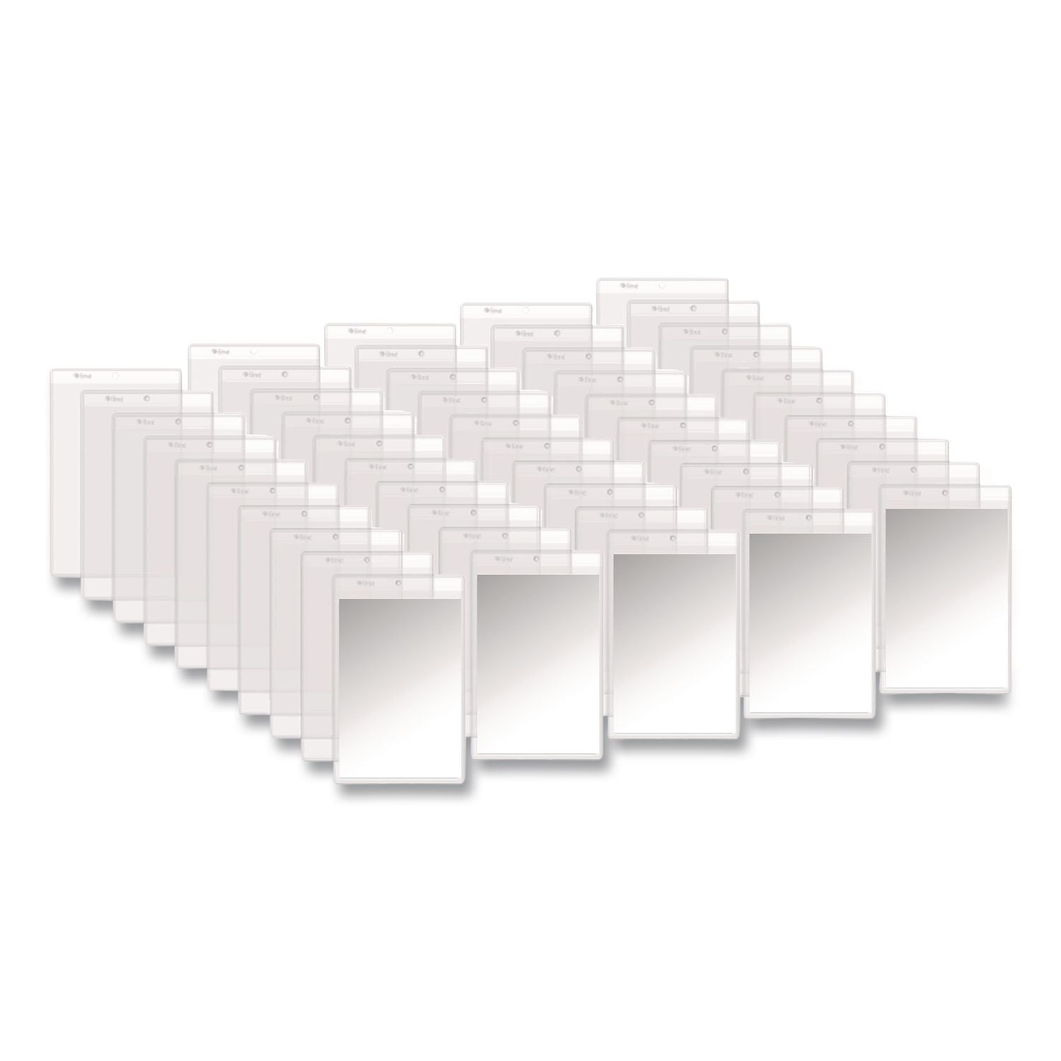 Clear Vinyl Shop Ticket Holders, Both Sides Clear, 25 Sheets, 5 x 8, 50/Box
