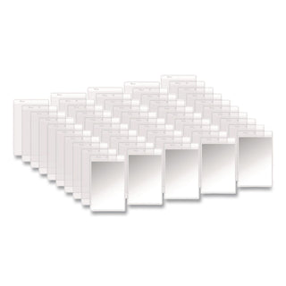 Clear Vinyl Shop Ticket Holders, Both Sides Clear, 25 Sheets, 5 x 8, 50/Box
