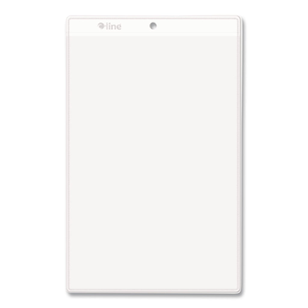 Clear Vinyl Shop Ticket Holders, Both Sides Clear, 25 Sheets, 5 x 8, 50/Box