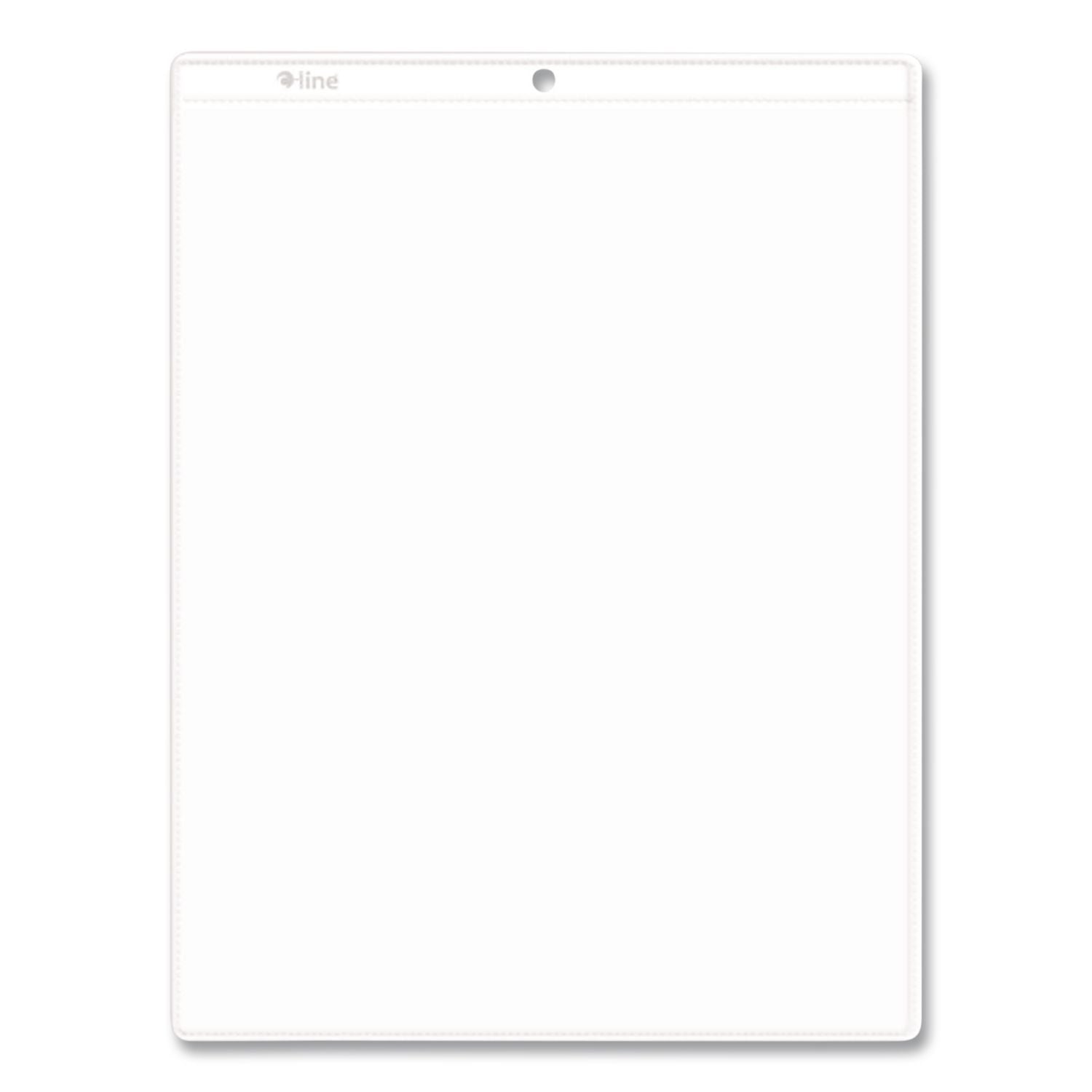 Clear Vinyl Shop Ticket Holders, Both Sides Clear, 15 Sheets, 8.5 x 11, 50/Box
