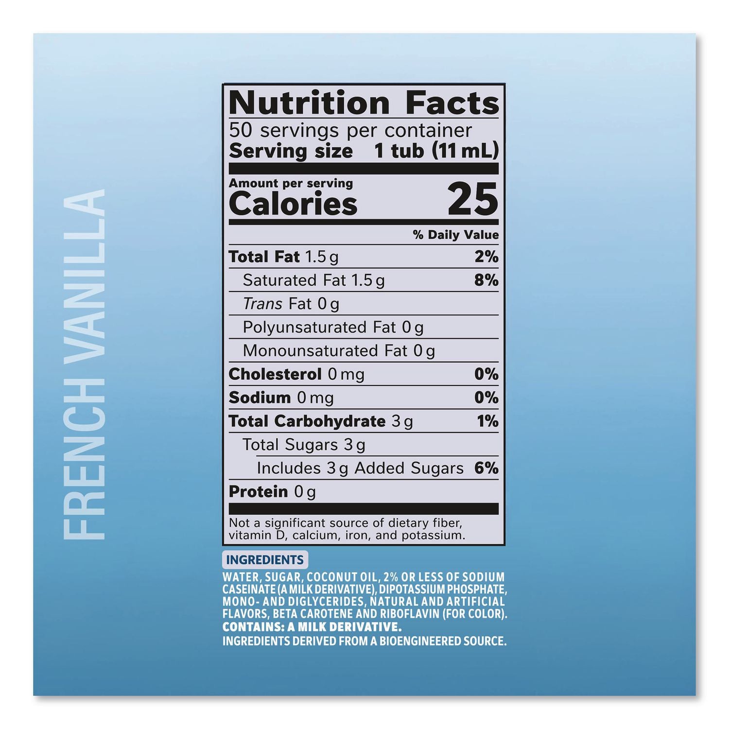 Liquid Coffee Creamer, French Vanilla/Hazelnut/Italian Sweet Creme/Original, 0.37 oz, 200/CT, Ships in 1-3 Business Days