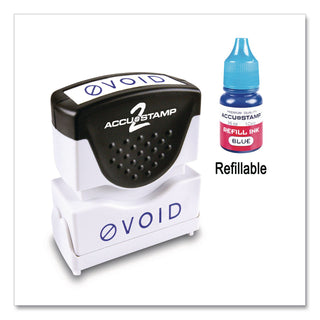 Pre-Inked Shutter Stamp, Blue, VOID, 1.63 x 0.5