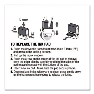 Replacement Ink Pad for 2000PLUS 1SI30PGL, 1.94" x 0.25", Blue