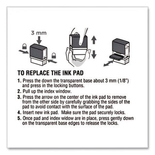 Replacement Ink Pad for 2000PLUS 1SI50P, 2.81" x 0.25", Blue
