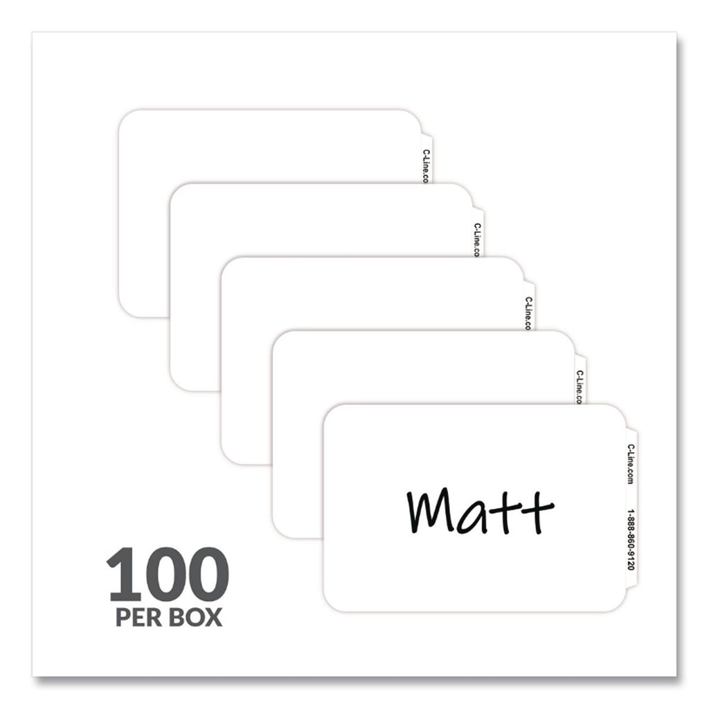 Self-Adhesive Name Badges, 3.5 x 2.25, White, 100/Box