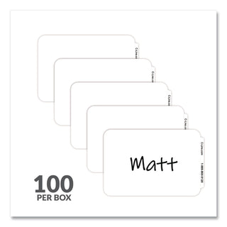 Self-Adhesive Name Badges, 3.5 x 2.25, White, 100/Box