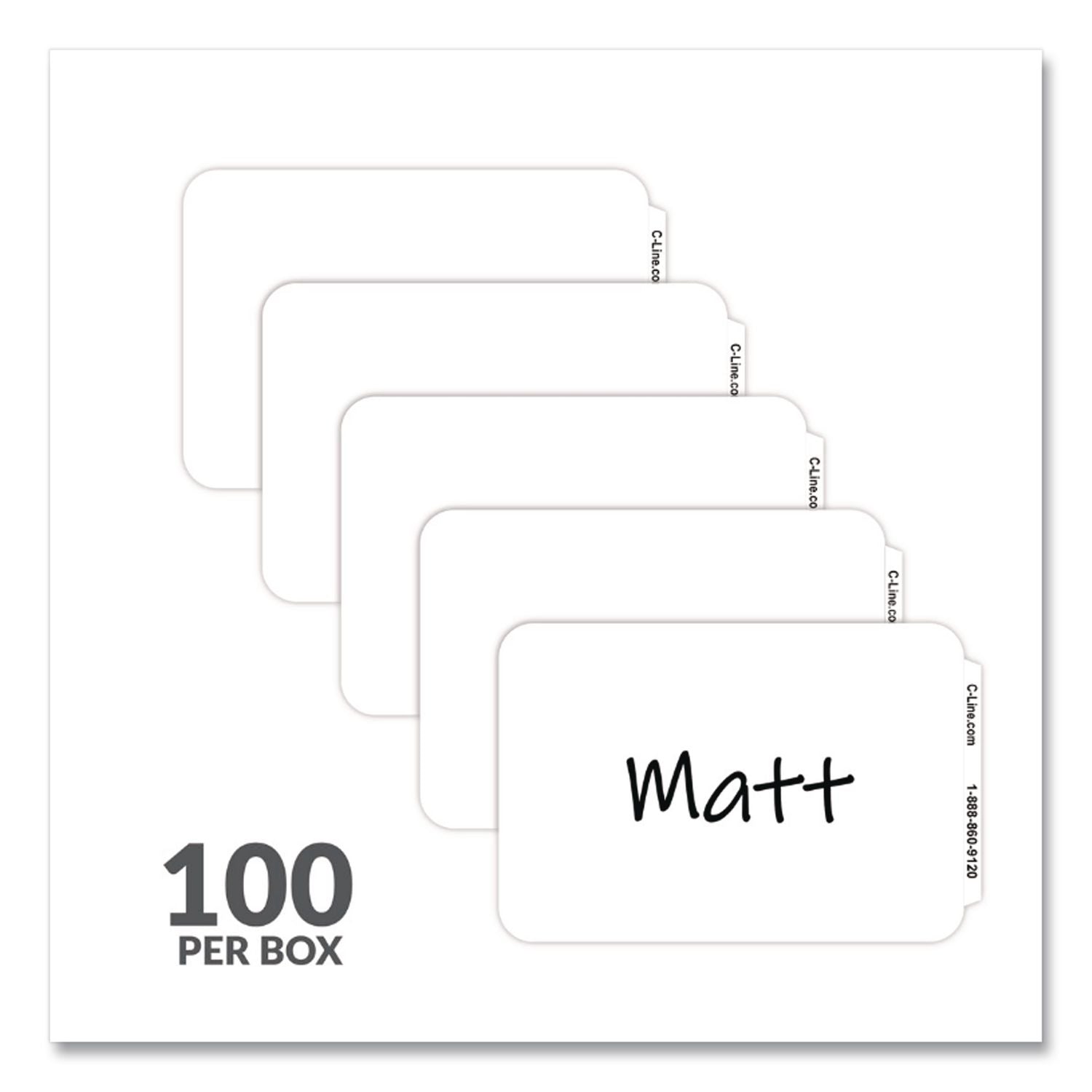 Self-Adhesive Name Badges, 3.5 x 2.25, White, 100/Box