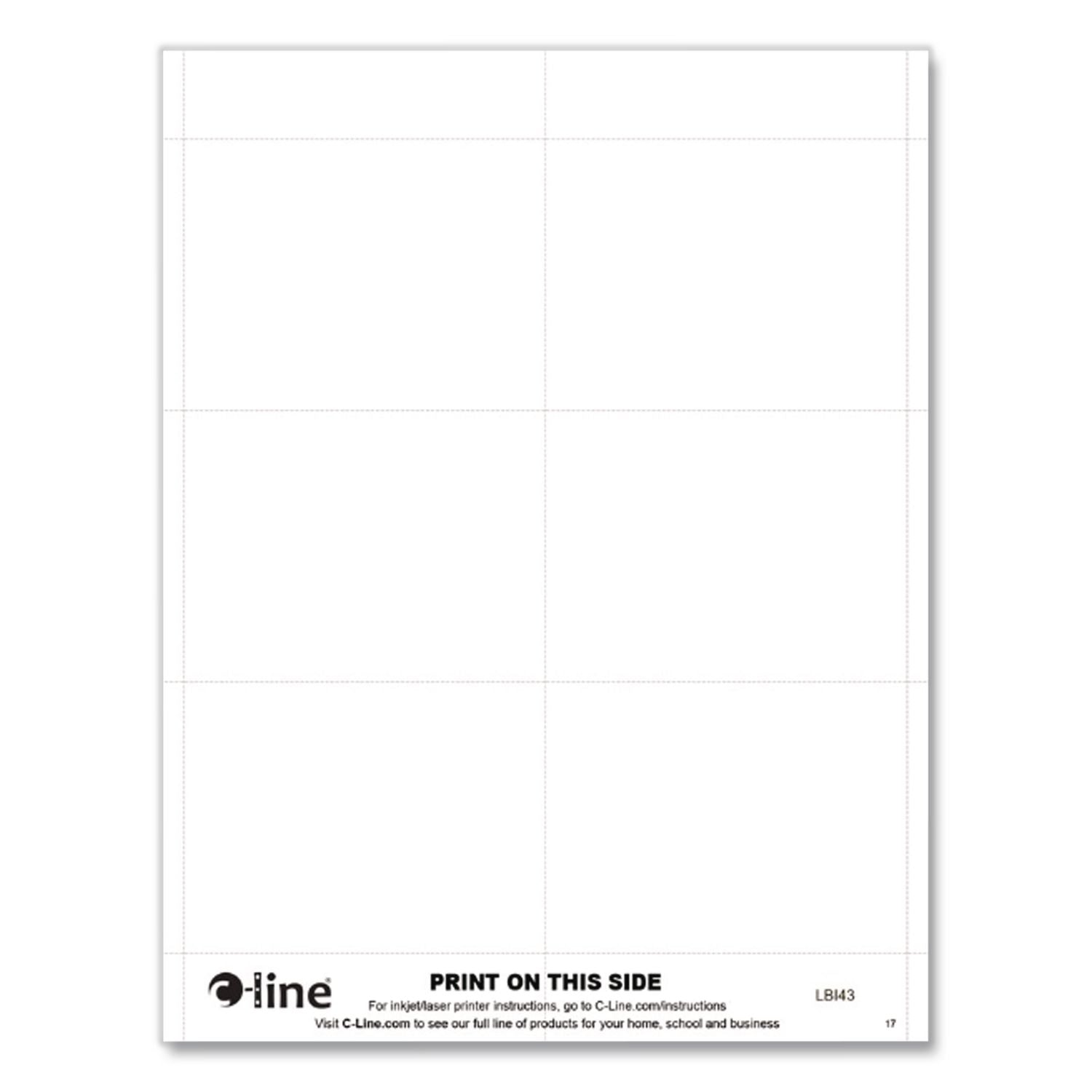 Name Badge Inserts, 4 x 3, White, 60/Pack