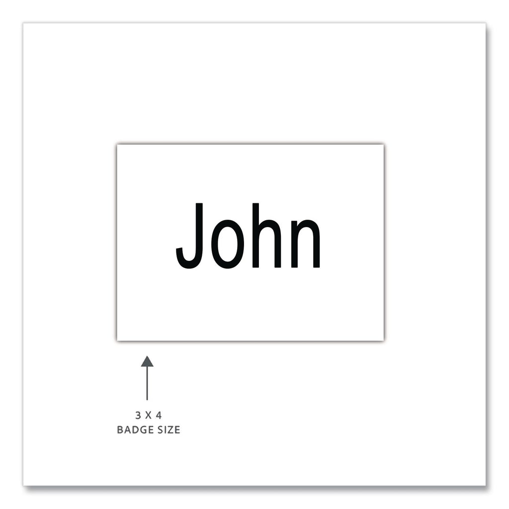 Name Badge Inserts, 4 x 3, White, 60/Pack