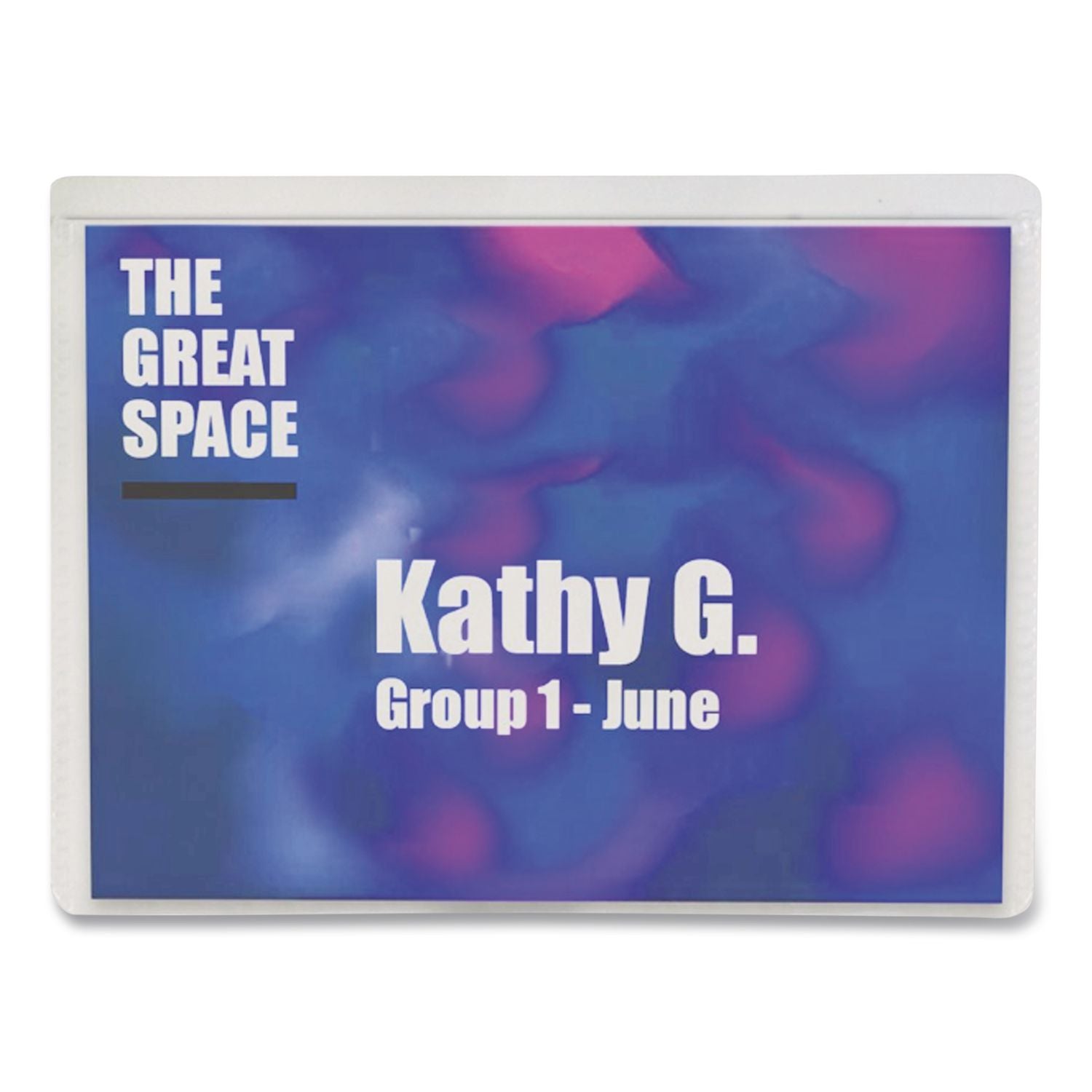 Name Badge Kits, Top Load, 4 x 3, Clear, 50/Box
