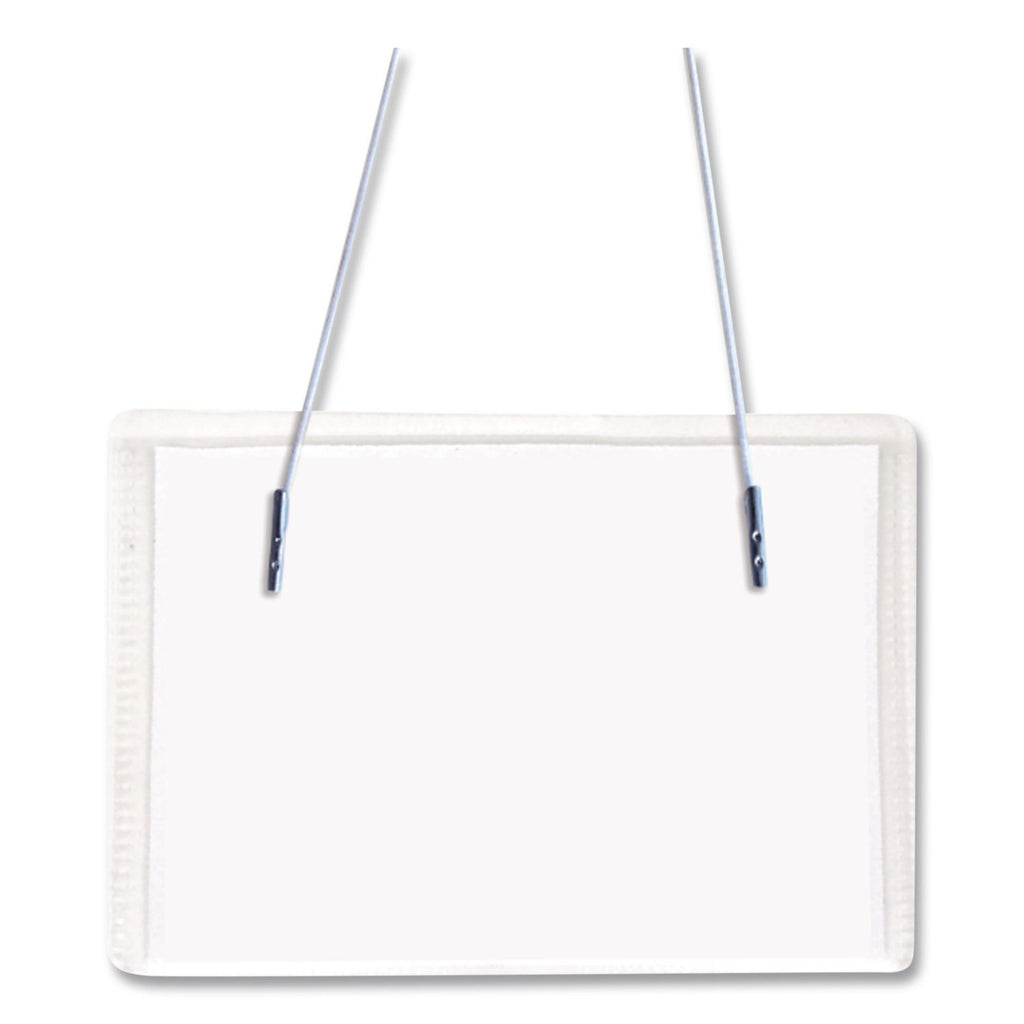 Name Badge Kits, Top Load, 4 x 3, Clear, Elastic Cord, 50/Box