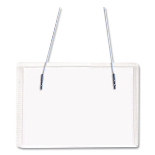 Name Badge Kits, Top Load, 4 x 3, Clear, Elastic Cord, 50/Box