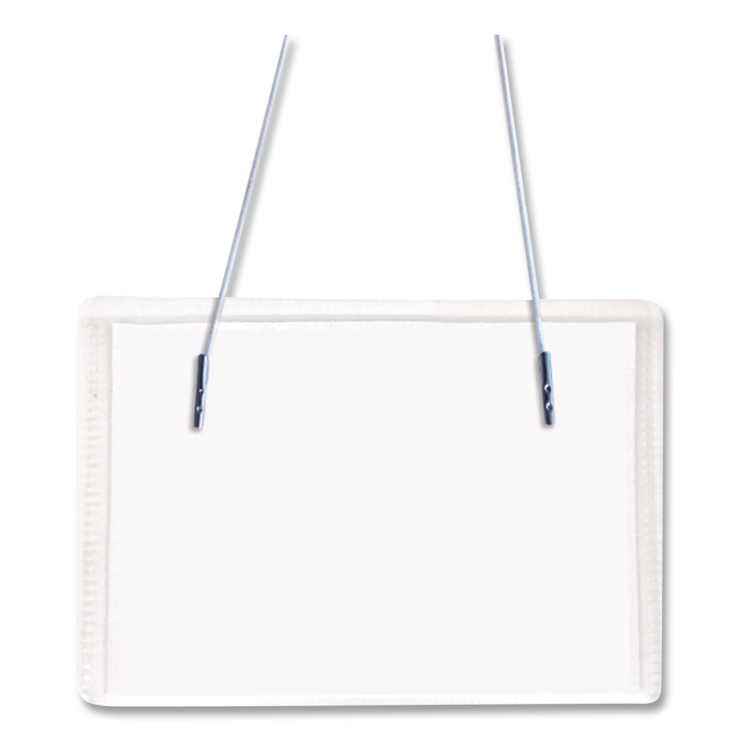 Name Badge Kits, Top Load, 4 x 3, Clear, Elastic Cord, 50/Box