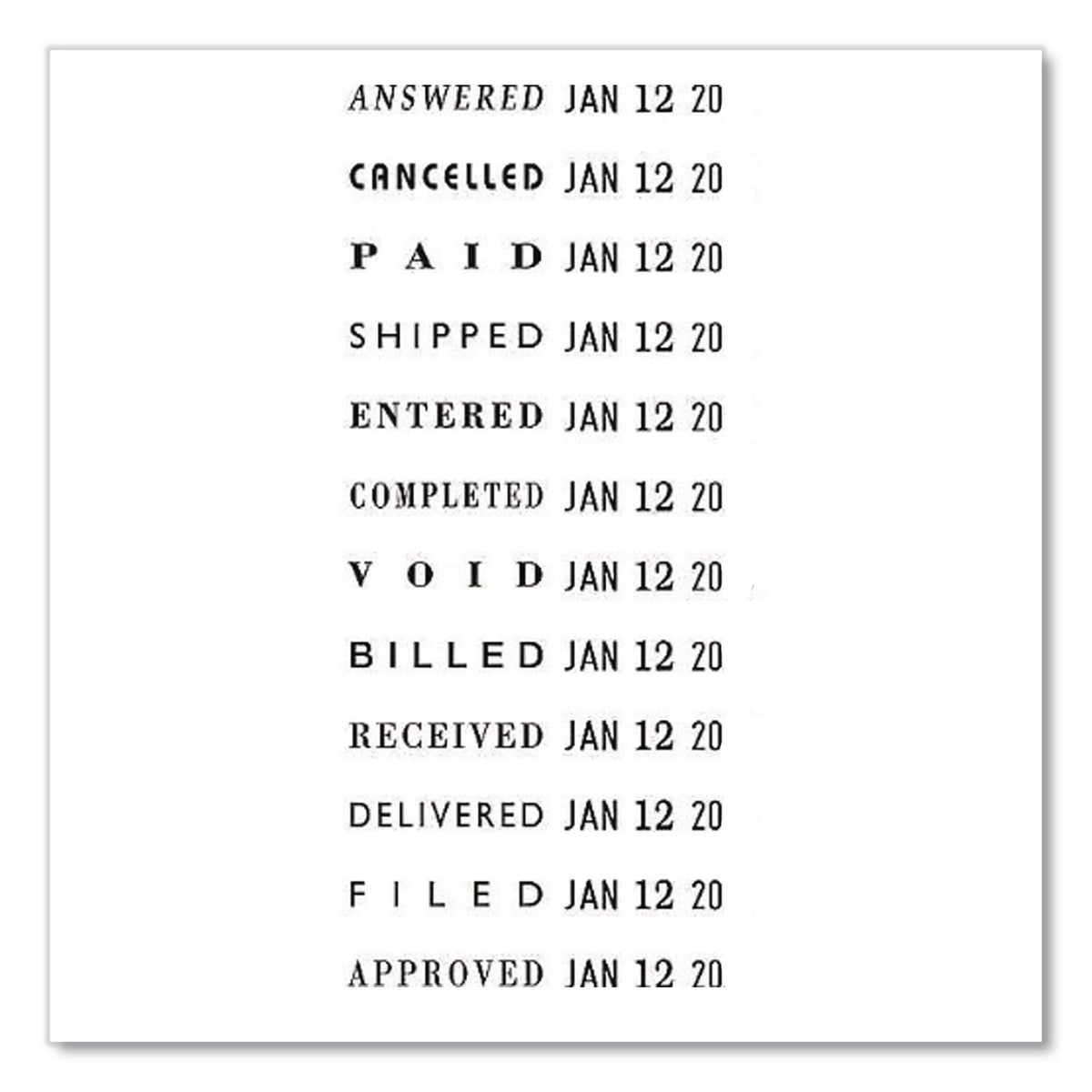Dial-N-Stamp, 12 Phrases, Five Years, 1.5 x 0.13