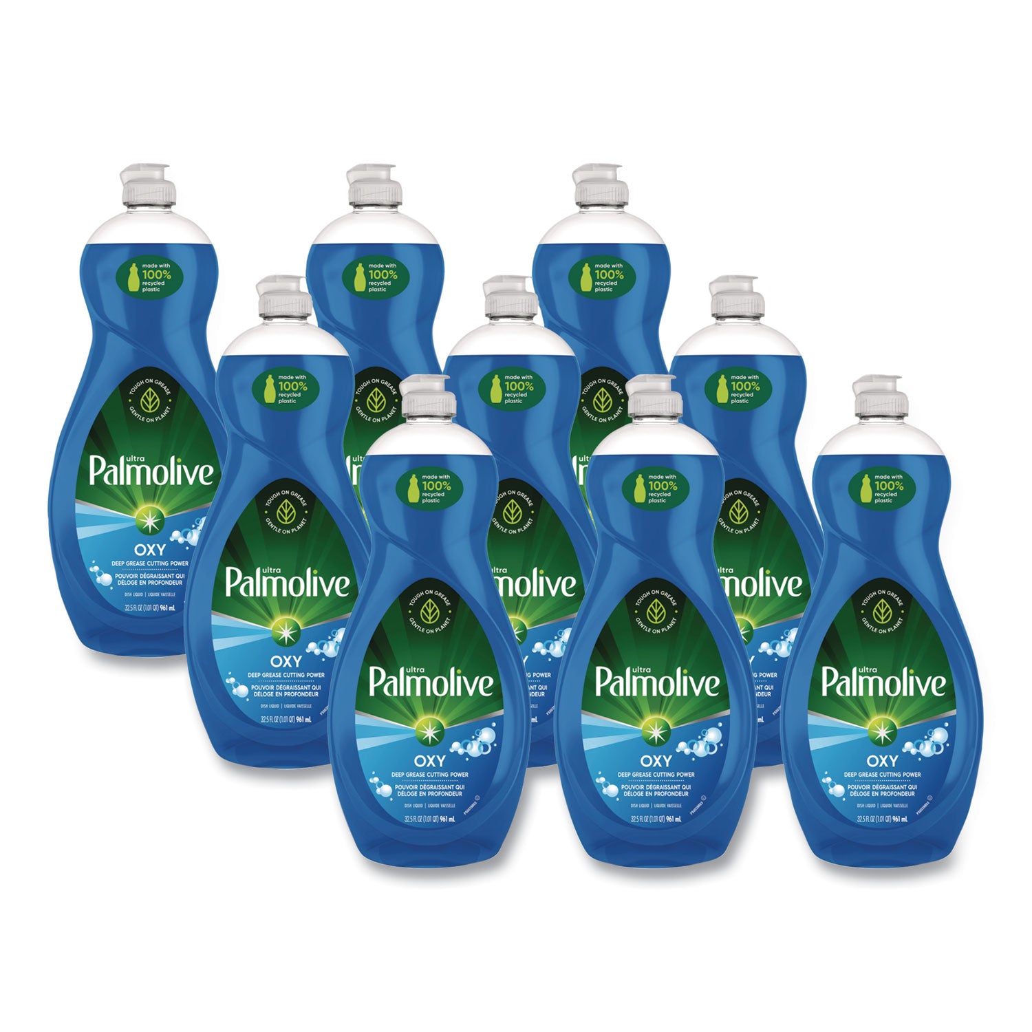 Oxy Dishwashing Liquid, Fresh Scent, 32 oz Bottle, 9/Carton