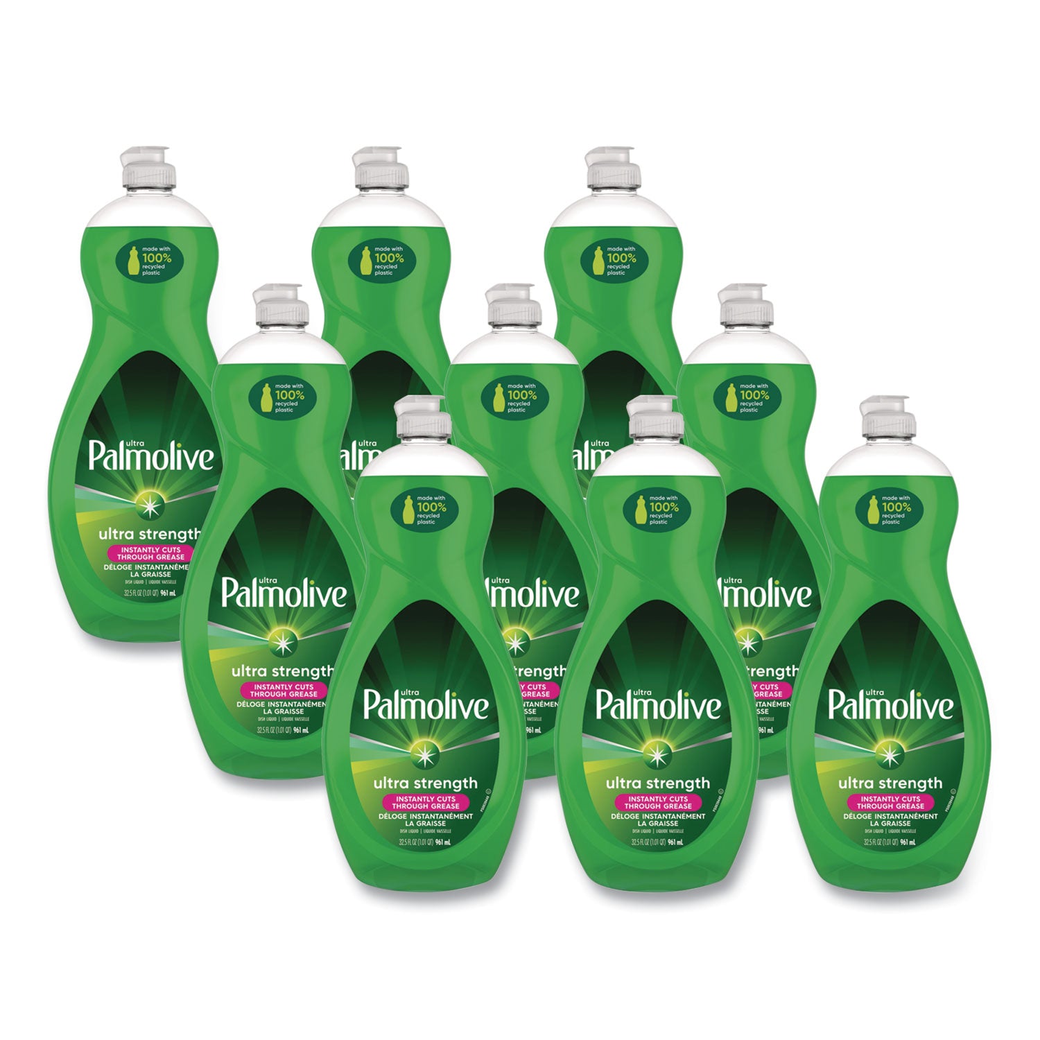 Dishwashing Liquid, Green Scent, 32.5 oz Bottle, 9/Carton