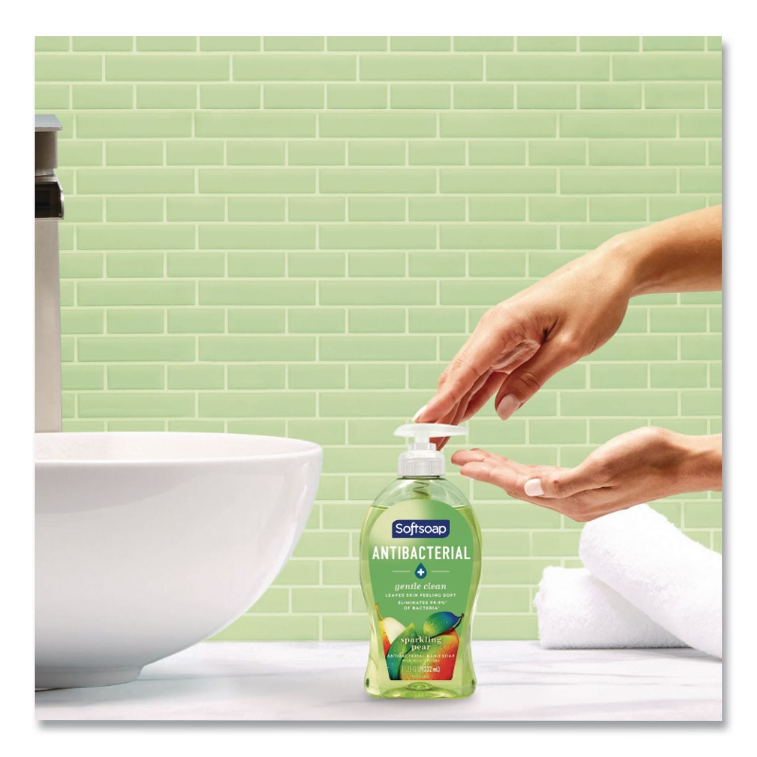 Antibacterial Hand Soap, Pear, 11.25 oz Pump Bottle