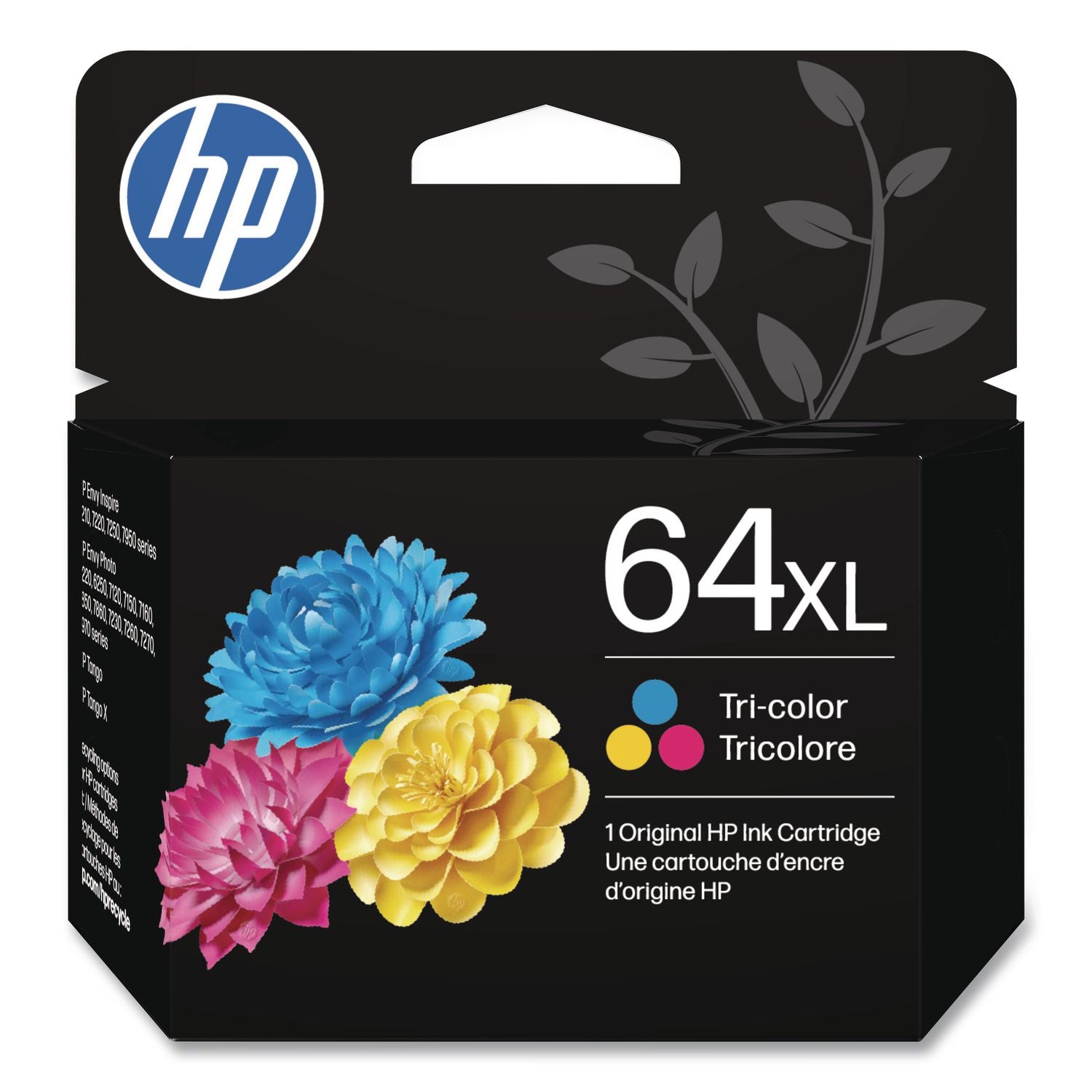 HP 64XL, (N9J91AN) High-Yield Tri-Color Original Ink Cartridge