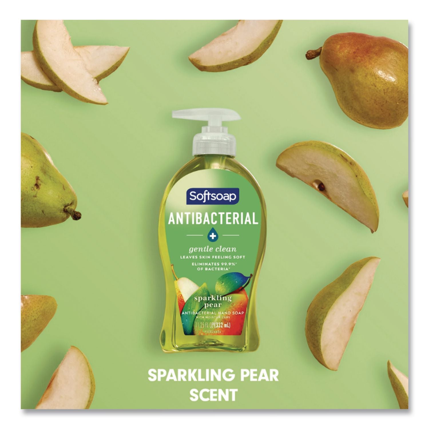 Antibacterial Hand Soap, Pear, 11.25 oz Pump Bottle