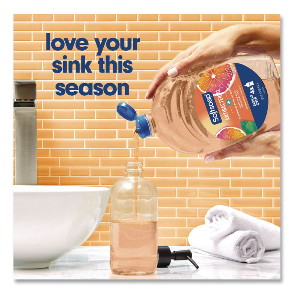 Antibacterial Liquid Hand Soap Refills, Fresh, Orange, 50 oz