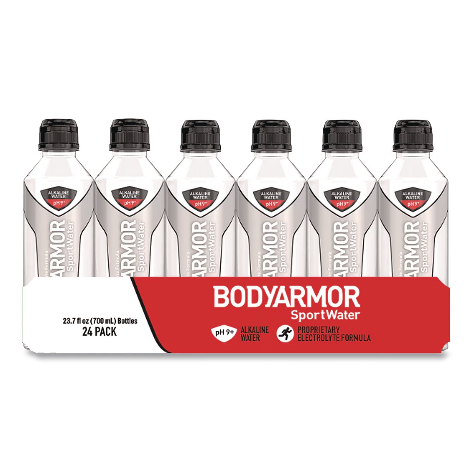 SportWater Alkaline Water, 23.67 oz Bottle, 24/Pack