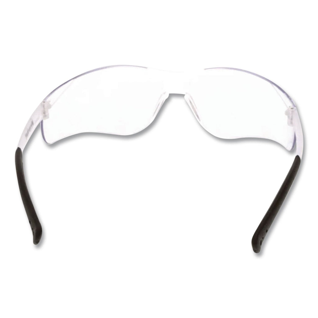 BearKat Safety Glasses, Wraparound, Black Frame/Clear Lens