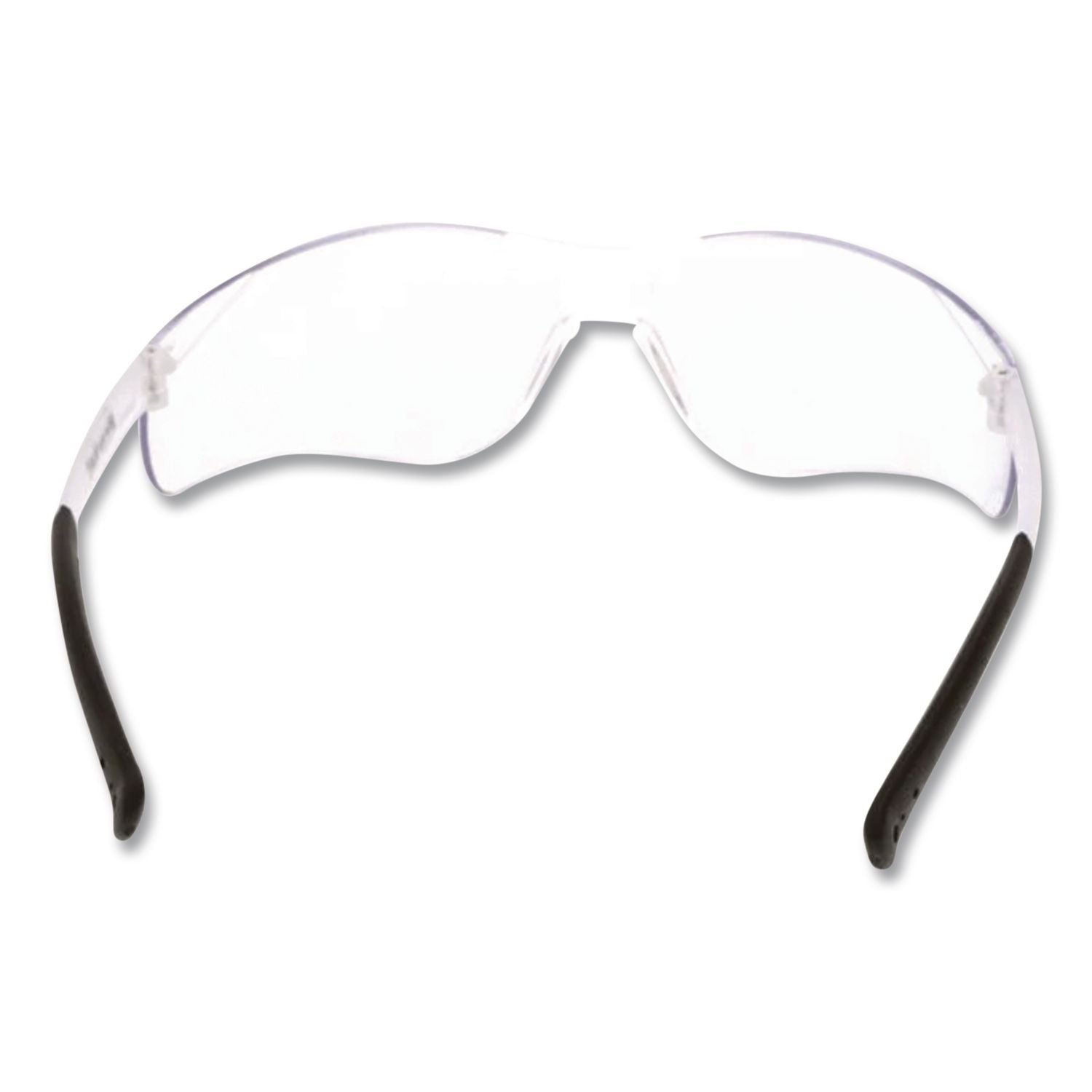 BearKat Safety Glasses, Wraparound, Black Frame/Clear Lens