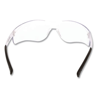 BearKat Safety Glasses, Wraparound, Black Frame/Clear Lens