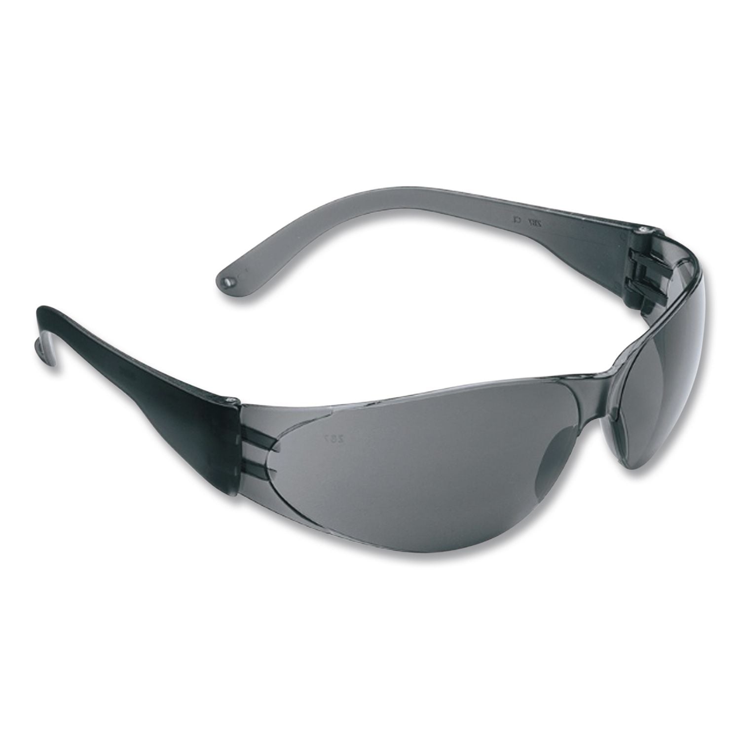 Checklite Scratch-Resistant Safety Glasses, Gray Lens, 12/Box