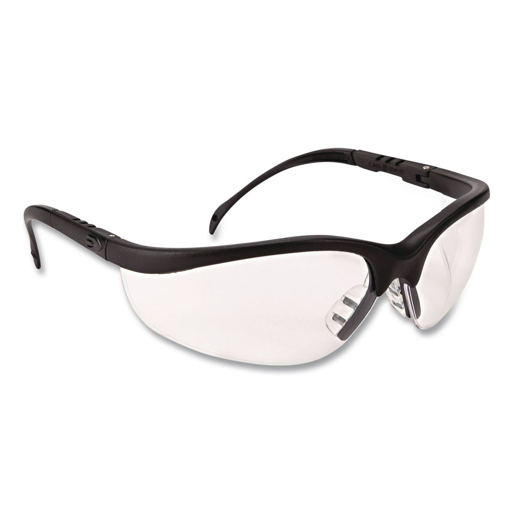 Klondike Safety Glasses, Matte Black Frame, Clear Lens