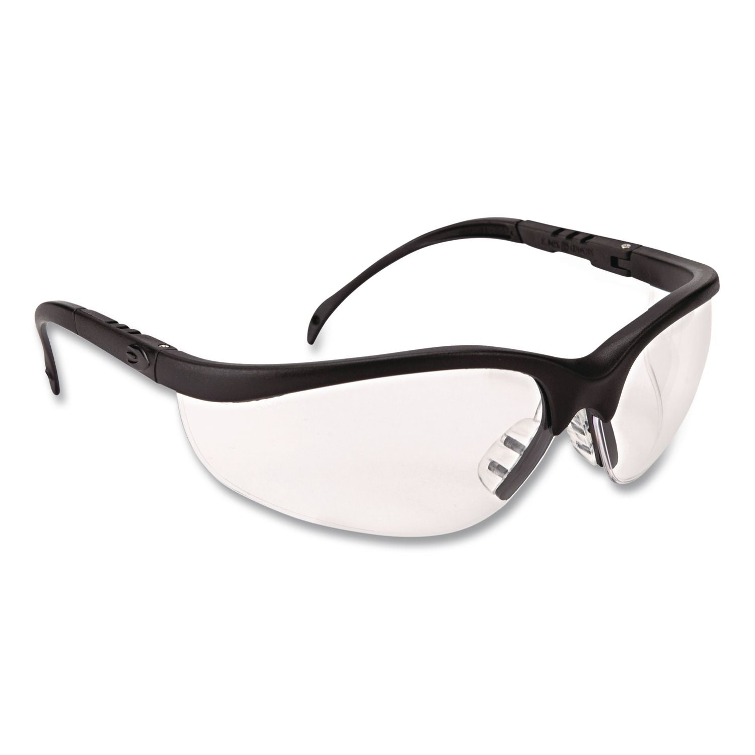 Klondike Safety Glasses, Matte Black Frame, Clear Lens