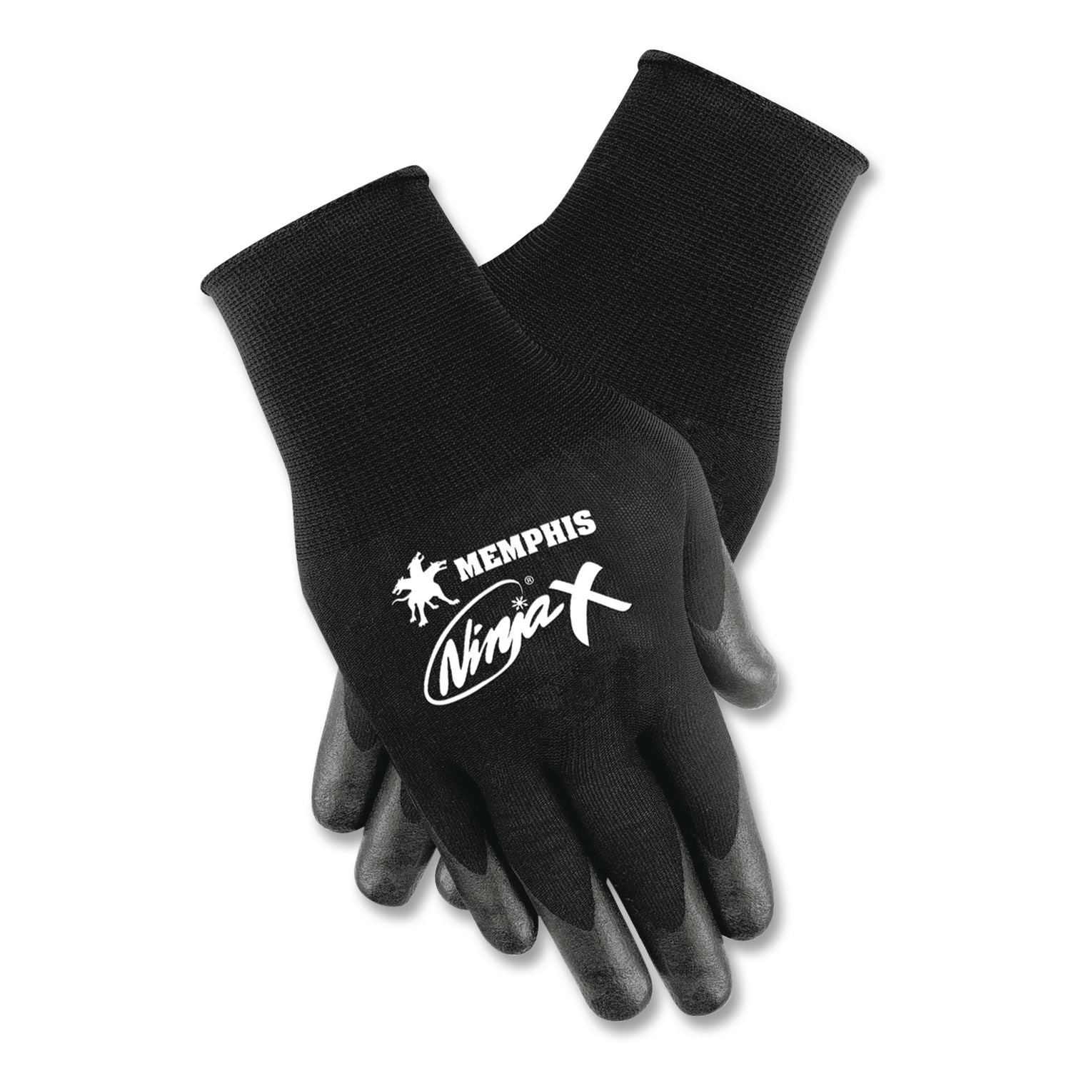Ninja x Bi-Polymer Coated Gloves, Large, Black, Pair
