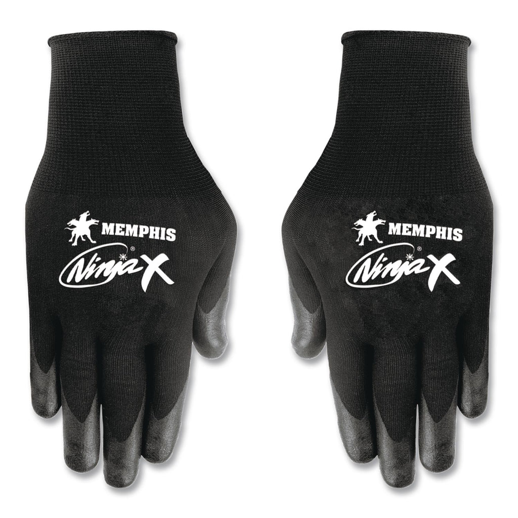 Ninja x Bi-Polymer Coated Gloves, Large, Black, Pair