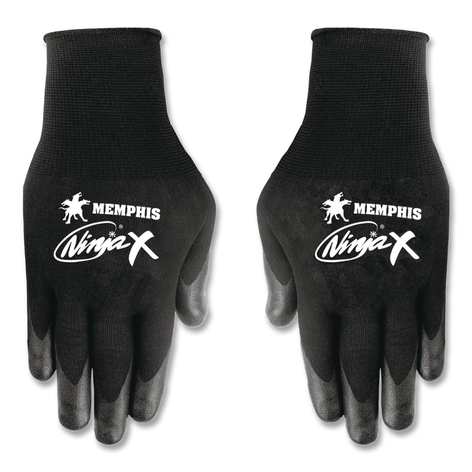 Ninja x Bi-Polymer Coated Gloves, Large, Black, Pair