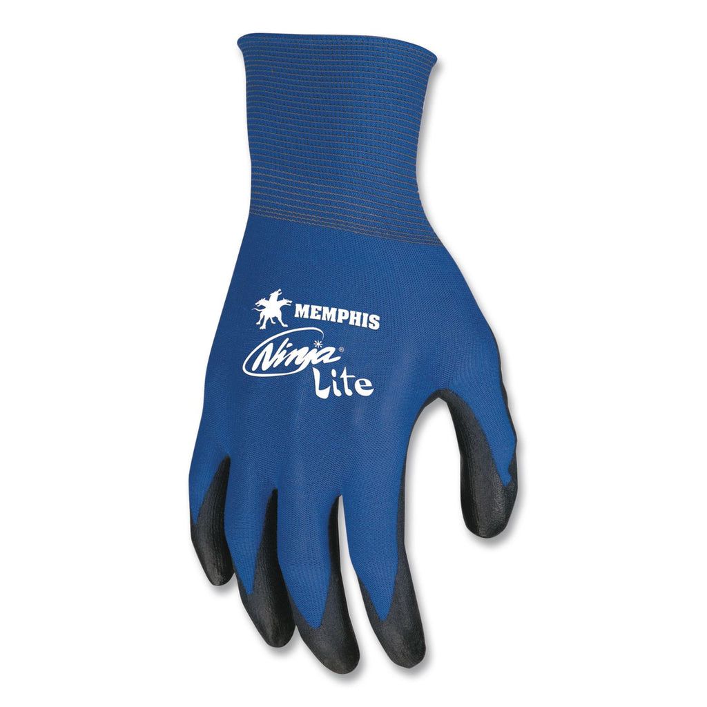 Ultra Tech TaCartonile Dexterity Work Gloves, Blue/Black, Large, Dozen