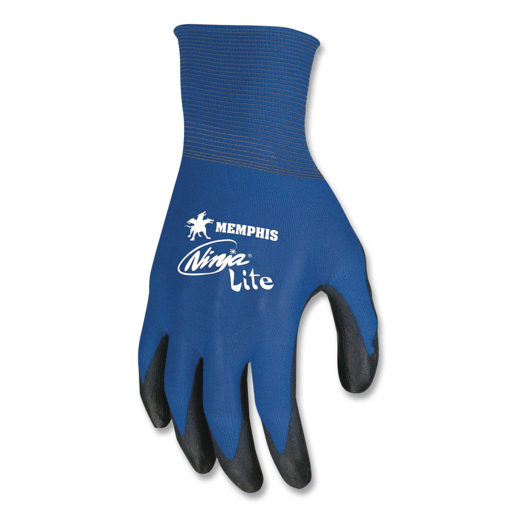 Ultra Tech TaCartonile Dexterity Work Gloves, Blue/Black, Medium, Dozen