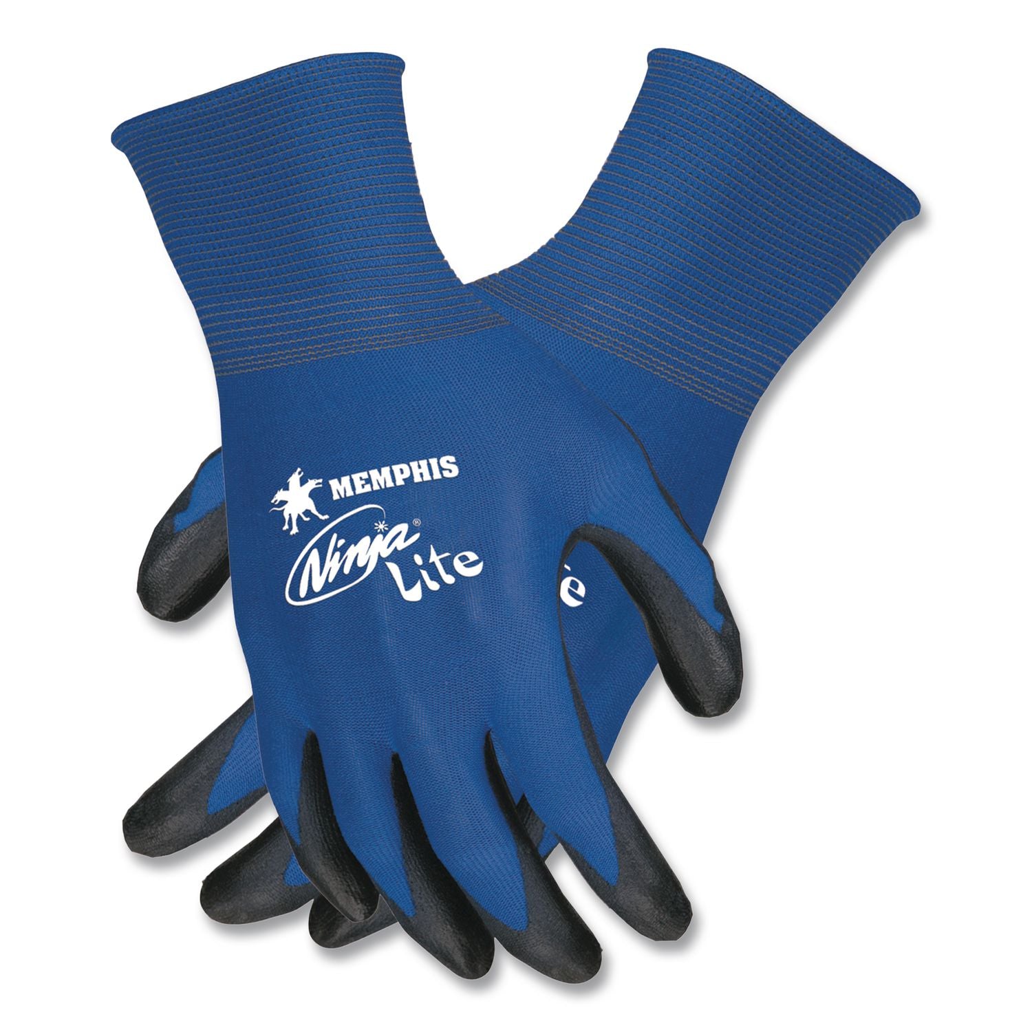 Ultra Tech TaCartonile Dexterity Work Gloves, Blue/Black, Medium, Dozen