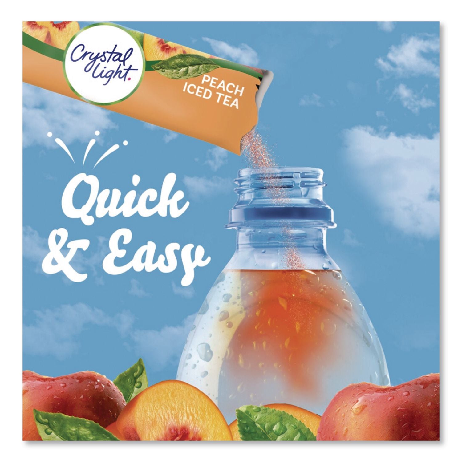 Flavored Drink Mix, Peach Tea, 30 .09oz Packets/Box