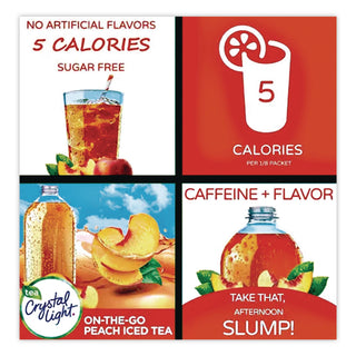 Flavored Drink Mix, Peach Tea, 30 .09oz Packets/Box