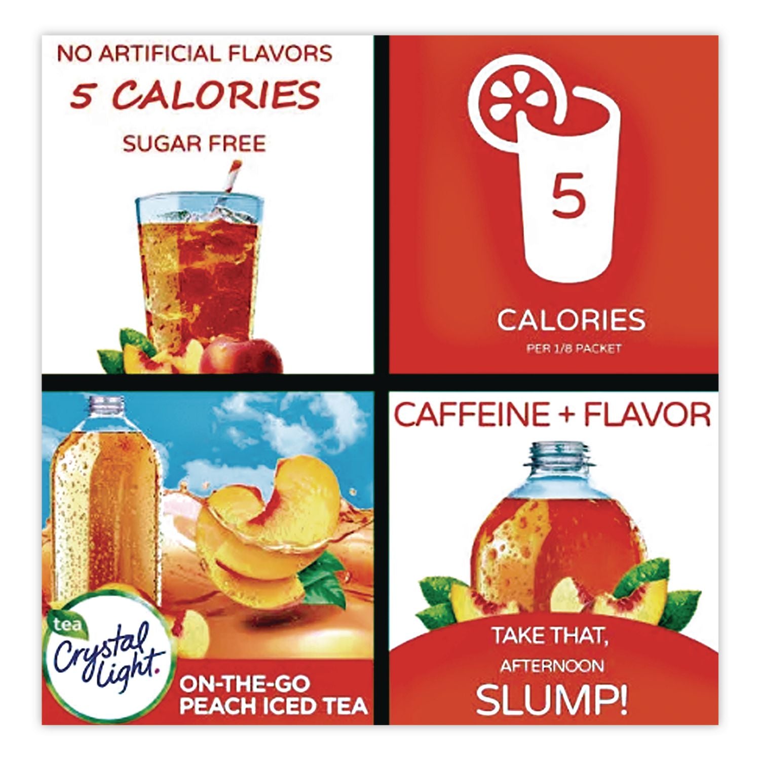 Flavored Drink Mix, Peach Tea, 30 .09oz Packets/Box