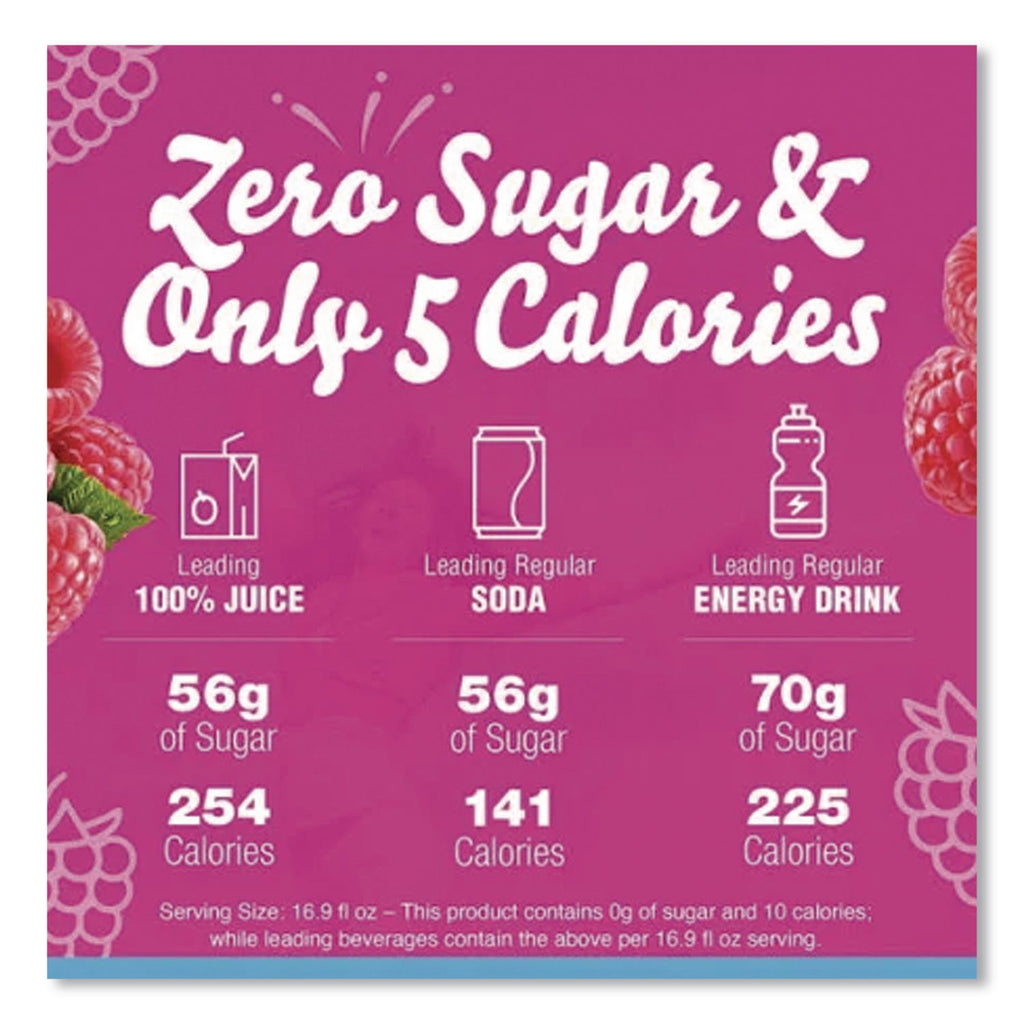 Flavored Drink Mix, Raspberry Ice, 30 .08oz Packets/Box