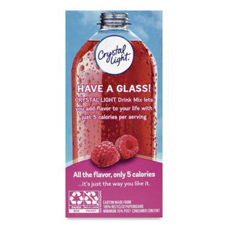 Flavored Drink Mix, Raspberry Ice, 30 .08oz Packets/Box