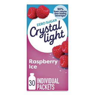 Flavored Drink Mix, Raspberry Ice, 30 .08oz Packets/Box