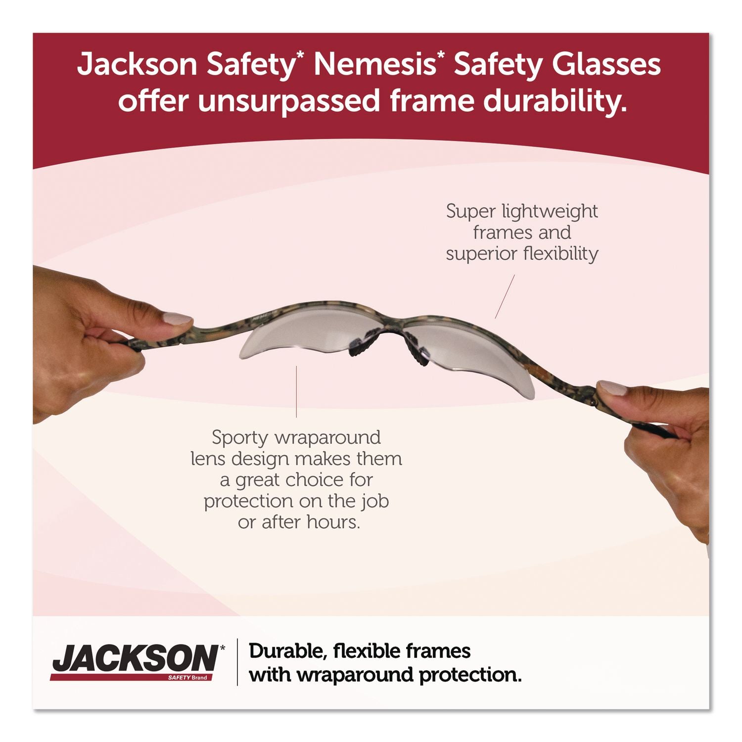 Nemesis Safety Glasses, Black Frame, Blue Mirror Lens