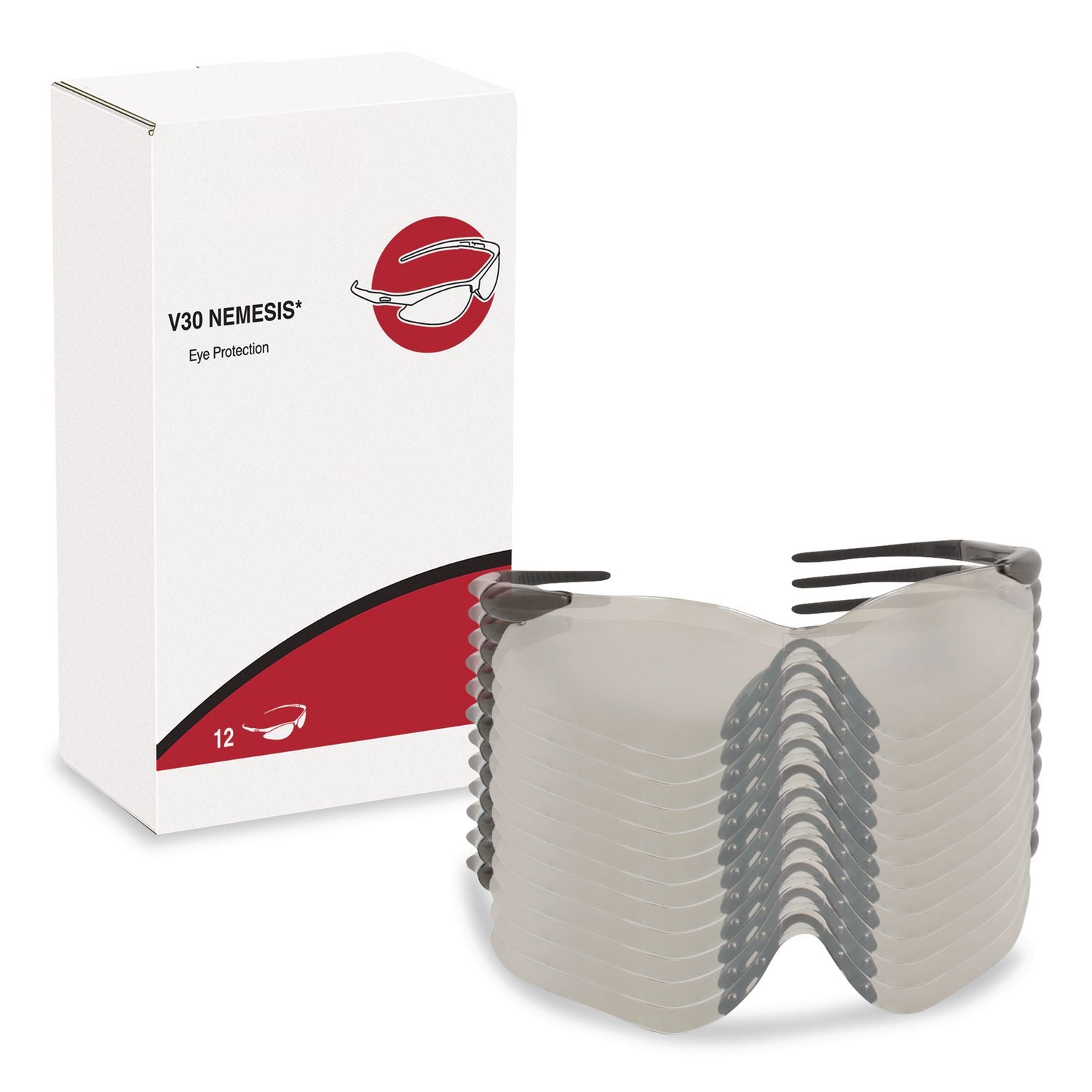 Nemesis VL Safety Glasses, Gunmetal Frame, Indoor/Outdoor Uncoated Lens