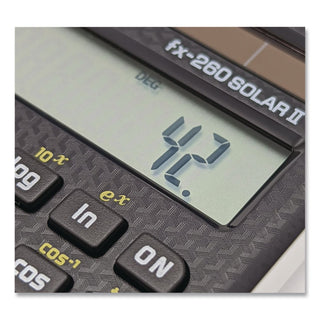 FX-260 Solar II All-Purpose Scientific Calculator, 10-Digit LCD, Black